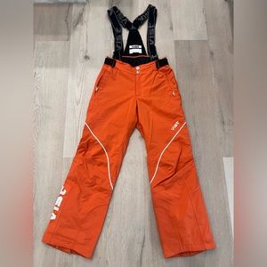 Ski pants. Size L/XL. Warn with detachable suspenders.